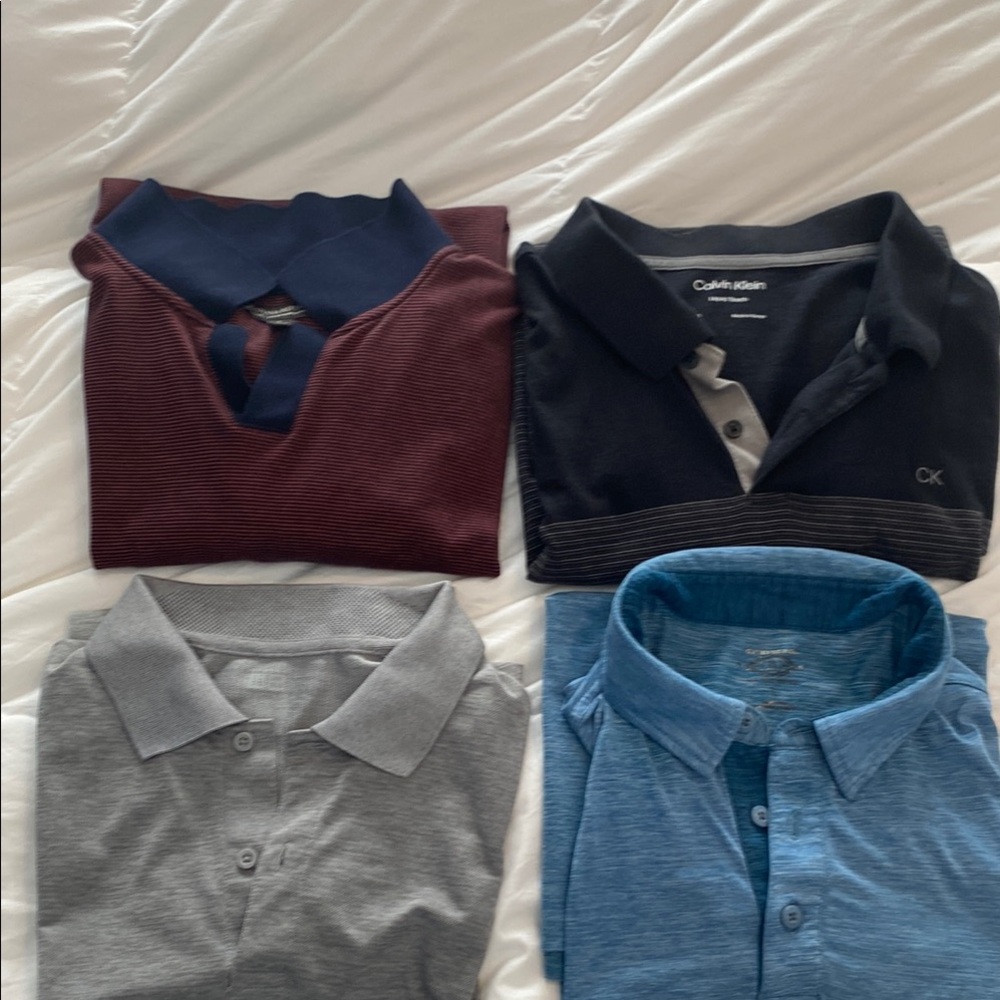 4 shirts. Variety Polo Shirt Casual Cotton Blend